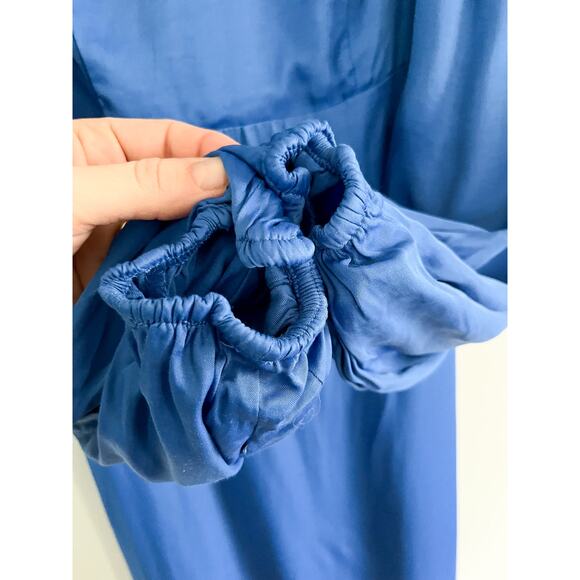 FARM Rio | Open-Back Midi Dress in Royal Blue | Sz XS - Picture 4 of 13